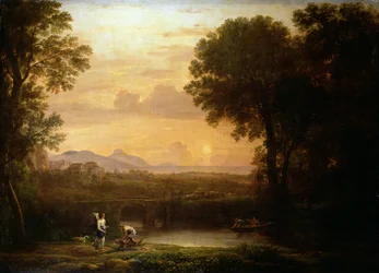 Landschaft in der Dämmerung